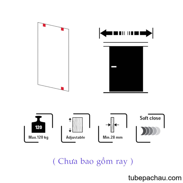 Phụ Kiện Cửa Trượt Slido Classic 120P Hafele 941.25.134