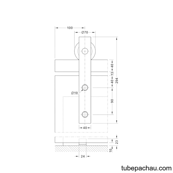 Phụ Kiện Cửa Trượt Slido D-Line42 100S Hafele 941.32.000