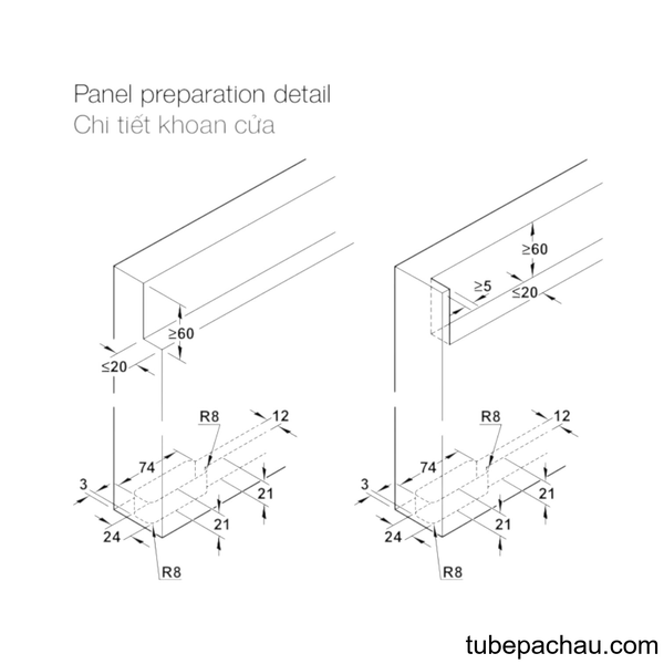 Phụ Kiện Cửa Trượt Slido Design 80-M Hafele 940.59.008