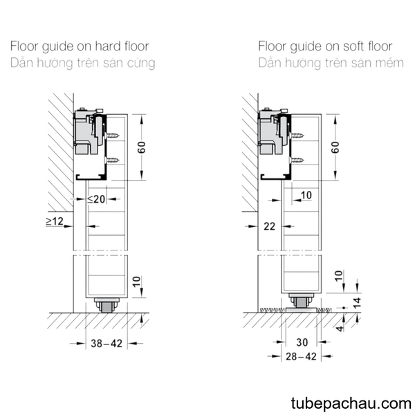 Phụ Kiện Cửa Trượt Slido Design 80-M Hafele 940.59.009