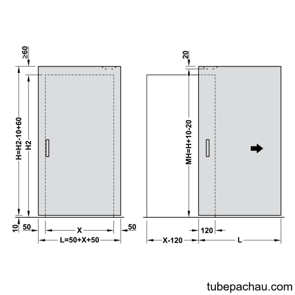 Phụ Kiện Cửa Trượt Slido Design 80-M Hafele 940.59.009