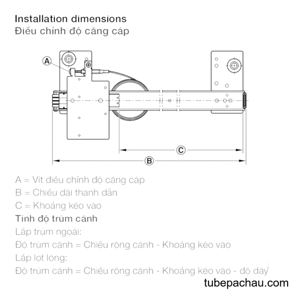Phụ Kiện Cửa Trượt Slido F-Park71 16B Hafele 408.25.007