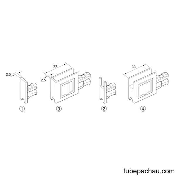 Phụ Kiện Cửa Trượt Tủ Kính Slido Design 25IFG Hafele 402.32.032