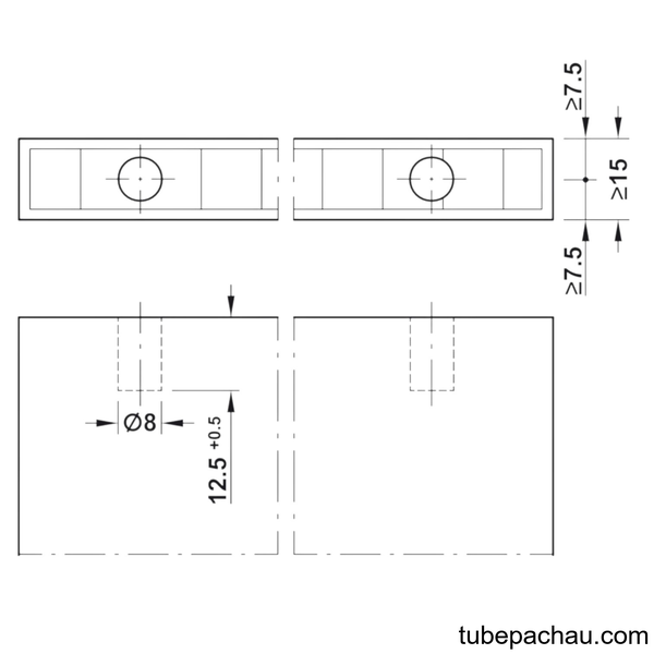 Phụ Kiện Kết Nối Ixconnect SC 8/25 Hafele 262.11.111