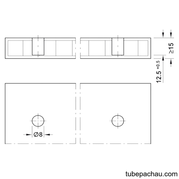 Phụ Kiện Kết Nối Ixconnect SC 8/25 Hafele 262.11.111