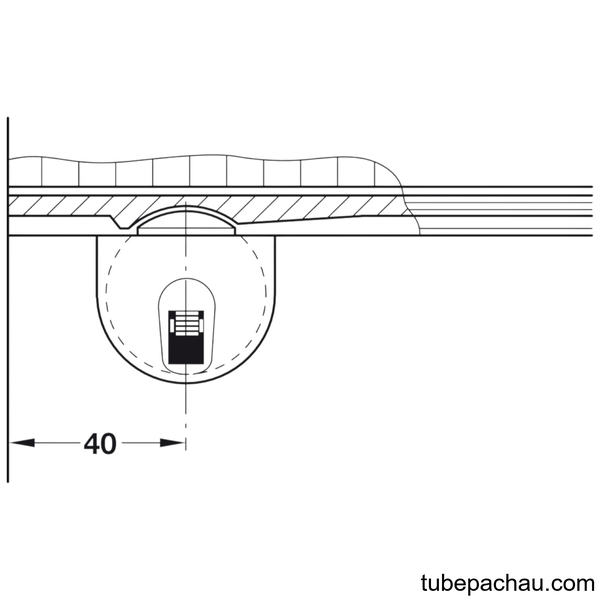 Ray Dẫn Hướng Trên 3000mm Hafele 404.13.113