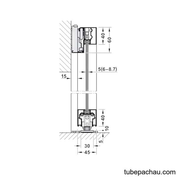 Ray Dưới Cho Sàn Mềm 2200mm Hafele 940.59.802