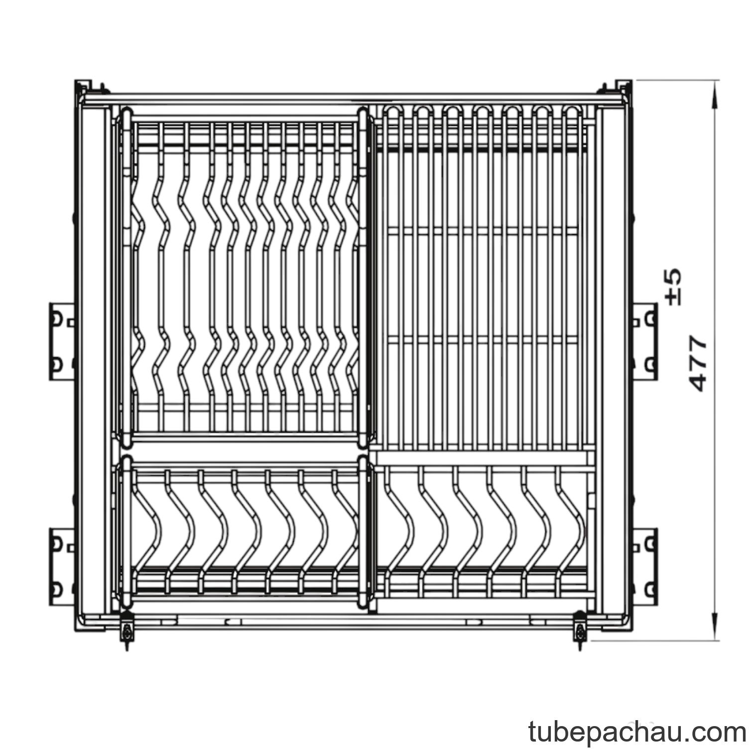 Rổ Bát Đĩa Kason Flex 700mm Hafele 549.04.045