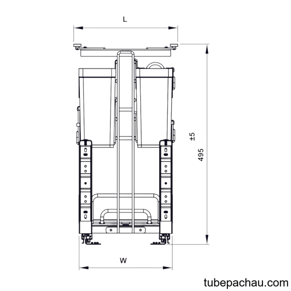 Rổ Gia Vị Dao Thớt Omero Multi 300mm Hafele 547.11.003