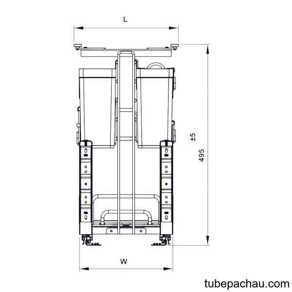 Rổ Gia Vị Dao Thớt Omero Multi 400mm Hafele 547.11.005