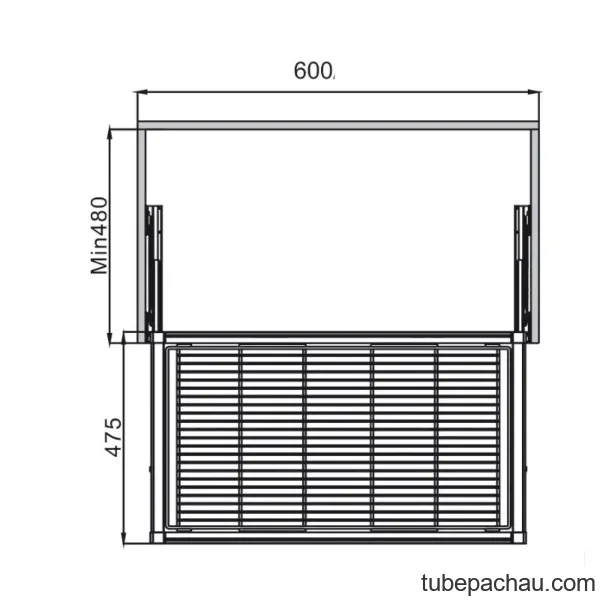 Rổ Kéo Bằng Kim Loại 600mm Hafele 807.95.141