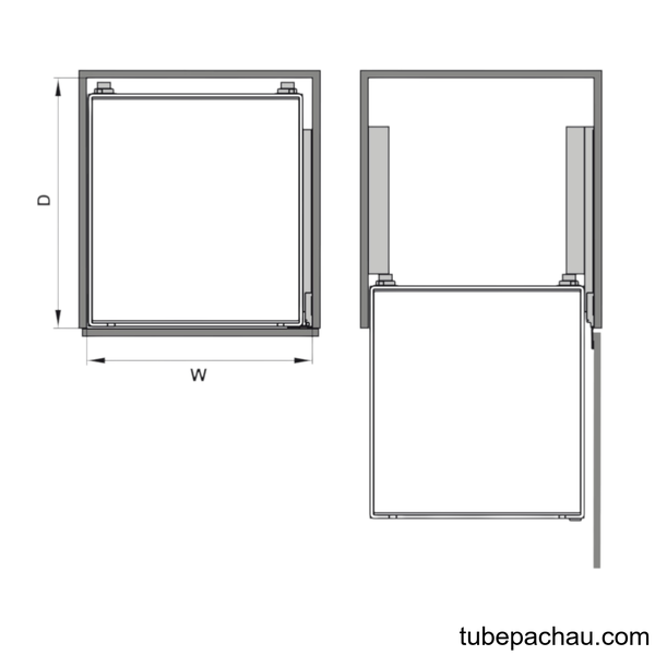 Rổ Kéo Lọt Lòng 500mm Hafele 540.26.665