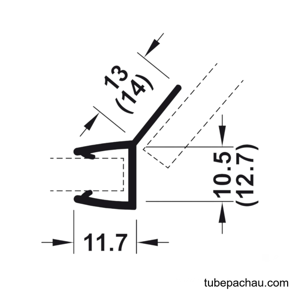 Ron Cửa Kính 135º Kính Dày 10 - 12mm Hafele 950.50.007