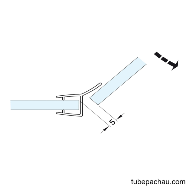 Ron Cửa Kính 135º Kính Dày 10 - 12mm Hafele 950.50.007
