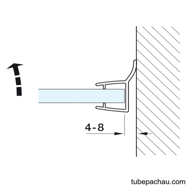 Ron Cửa Kính 8 - 10mm Hafele 950.50.008