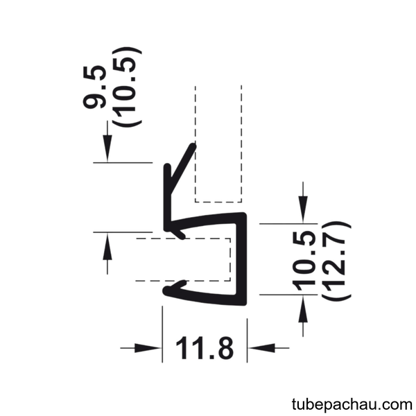 Ron Cửa Kính 90º Kính Dày 10-12mm Hafele 950.50.003