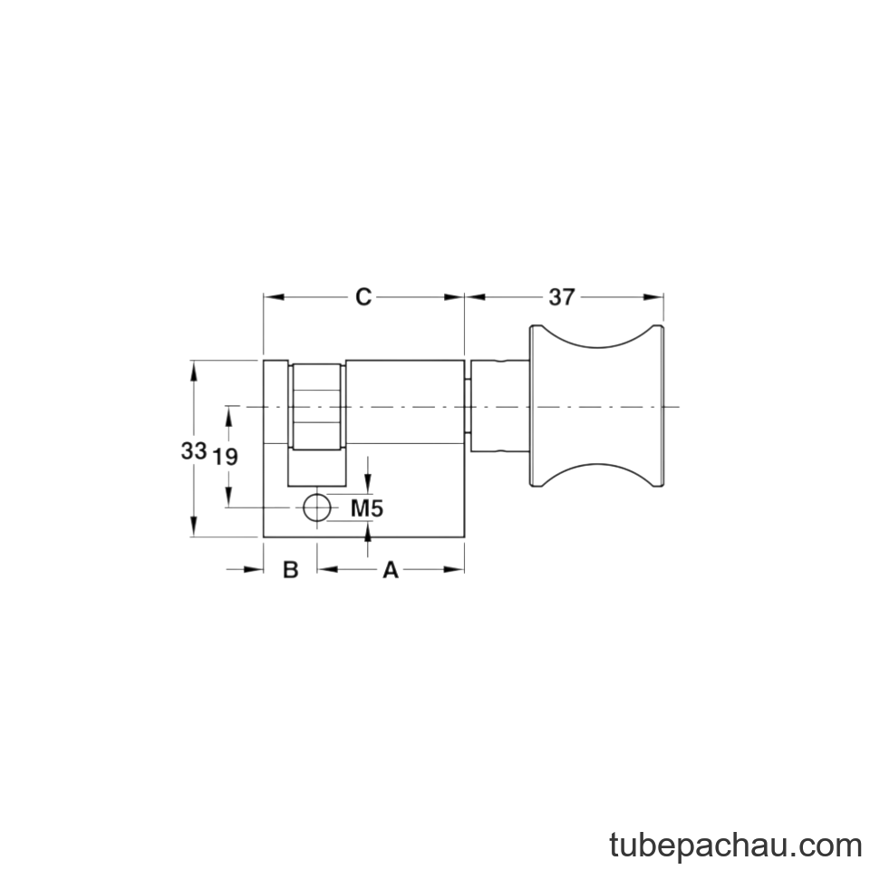 Ruột Khóa 1 Đầu Vặn 40mm Hafele 916.96.207