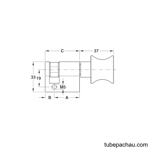 Ruột Khóa 1 Đầu Vặn 45.5mm Hafele 916.08.853