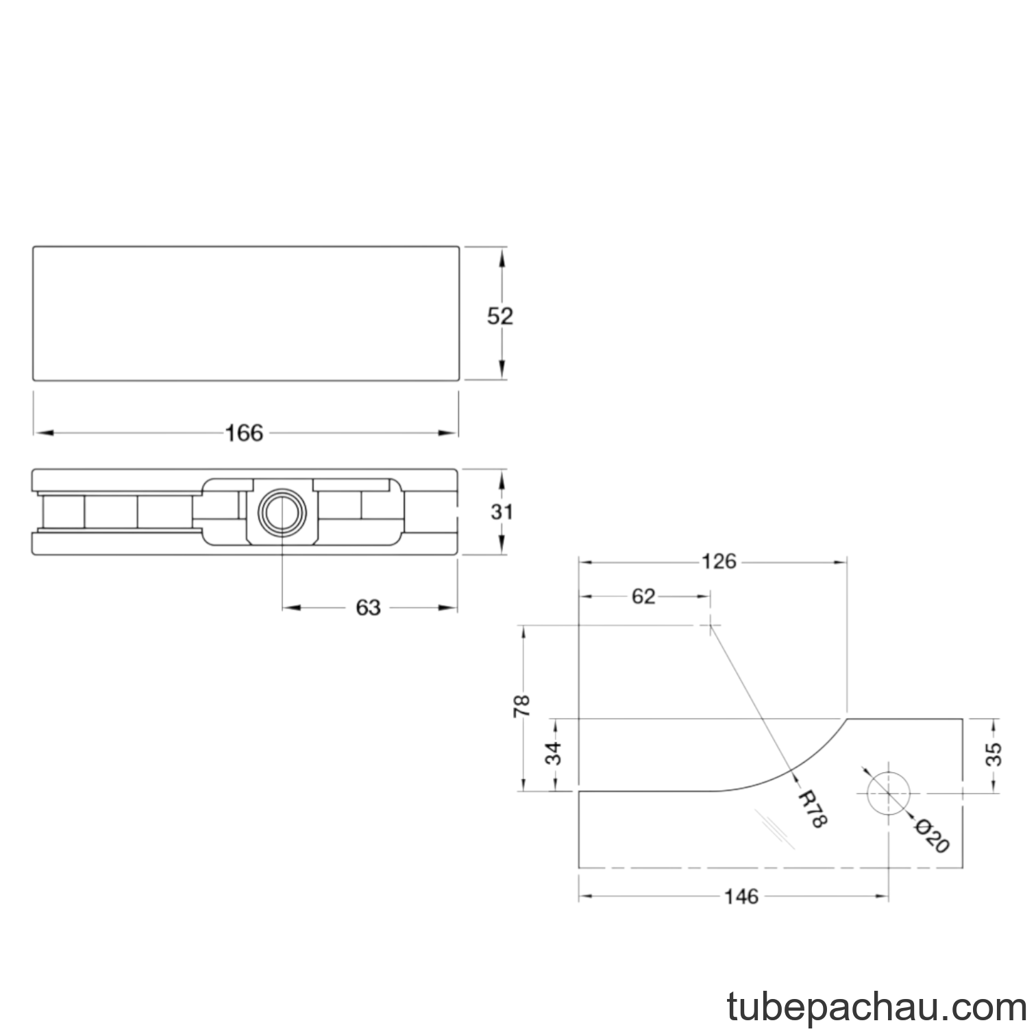 Ruột Khóa Cửa Nhà WC 71mm Hafele 916.95.426
