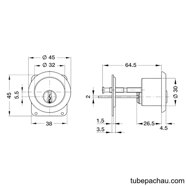 Ruột Khóa Thoát Hiểm Hafele 911.56.046