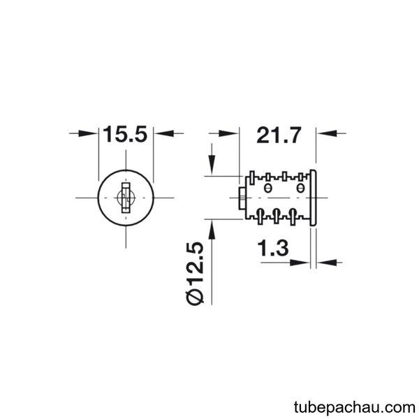 Ruột Khóa Tủ SYMO 3000 Hafele 210.41.611