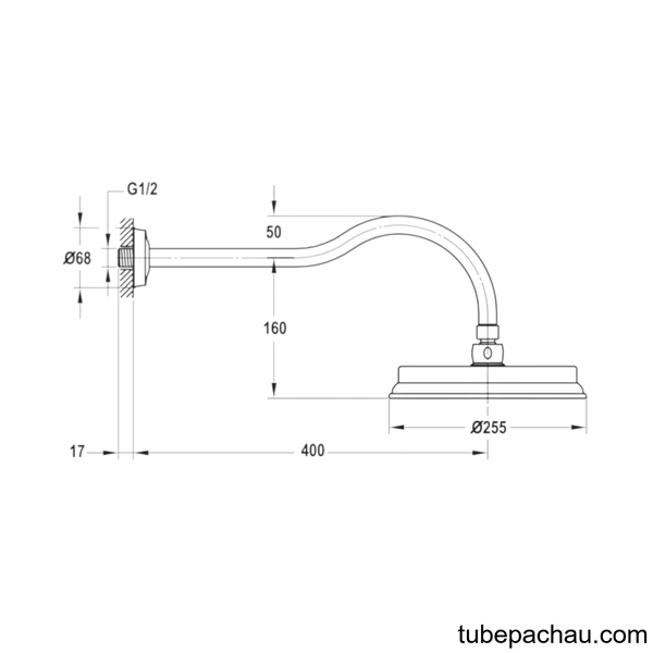 Sen Đầu Gắn Tường Kyoto Hafele 589.35.068