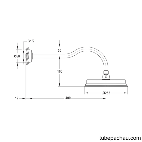 Sen Đầu Gắn Tường Kyoto Hafele 589.35.098