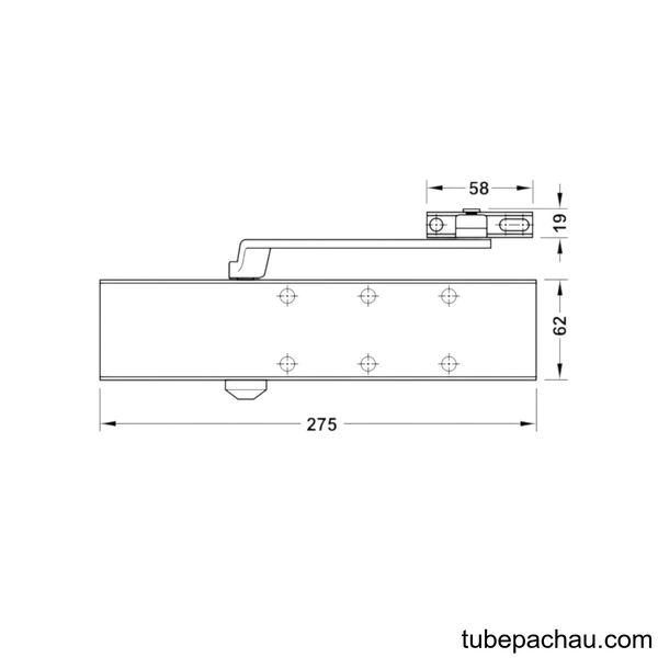Tay Đẩy Hơi Cùi Chỏ 150Kg DCL55 Hafele 931.84.819