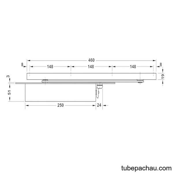 Tay Đẩy Hơi Cùi Chỏ Âm 150Kg Hafele 931.84.399