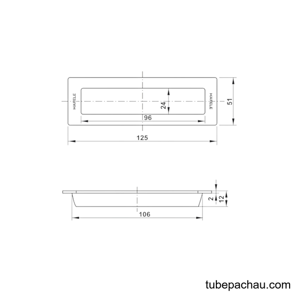 Tay Nắm Âm Cho Cửa Hafele 489.72.145