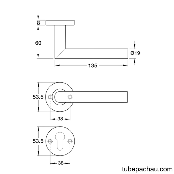 Tay Nắm Gạt Cửa Phòng Hafele 903.98.536