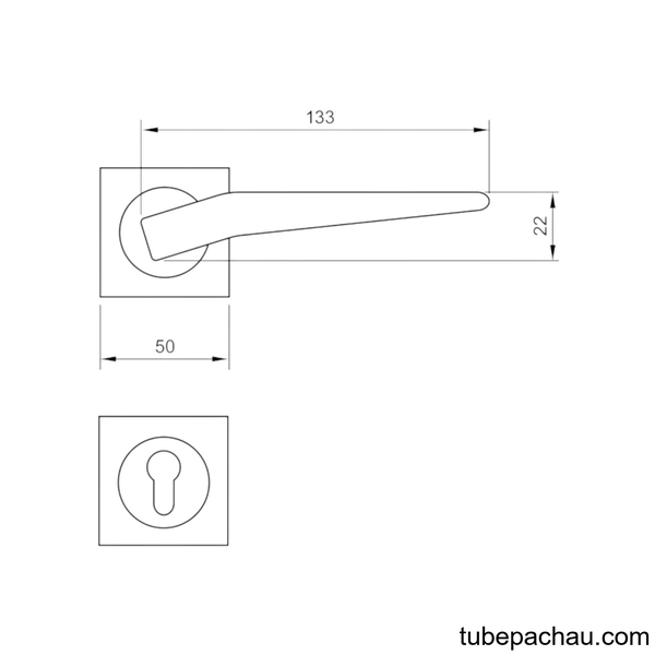 Tay Nắm Gạt Cửa Vệ Sinh Hafele 901.98.054