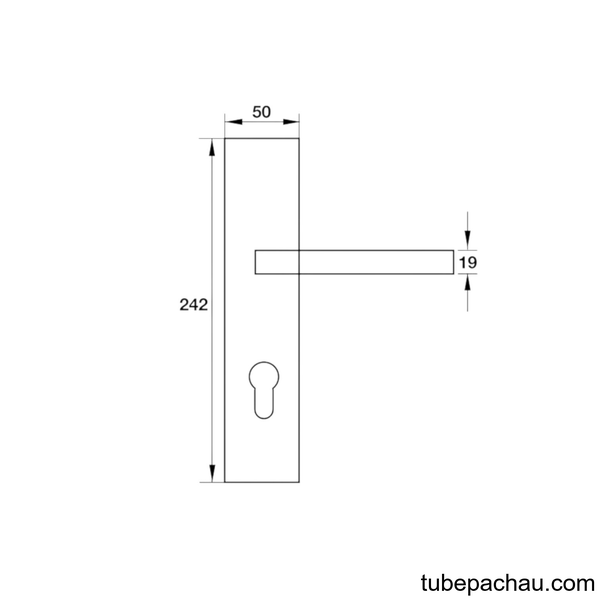 Tay Nắm Gạt Đế Dài C/C 72mm Hafele 903.99.303