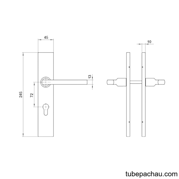 Tay Nắm Gạt Đế Dài C/C 72mm Hafele 903.99.819
