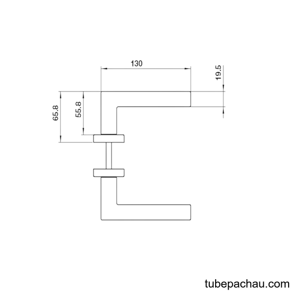 Tay Nắm Gạt Đế Dài C/C 72mm Hafele 903.99.819