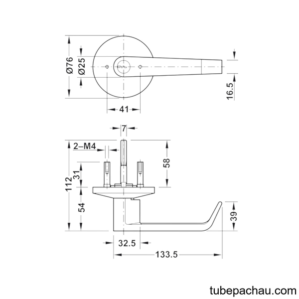 Tay Nắm Gạt Với Nắp Che Hafele 911.54.019