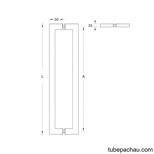 Tay Nắm Kéo Chữ H Dài 1.100mm Hafele 903.02.000