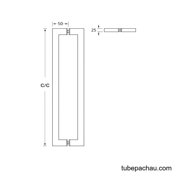Tay Nắm Kéo Vuông 475mm Hafele 903.08.501
