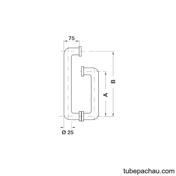 Tay Nắm Phòng Tắm Kính Hafele 903.04.153