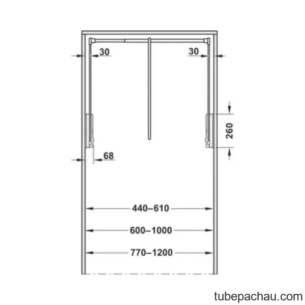 Tay nâng quần áo Hafele 805.20.557