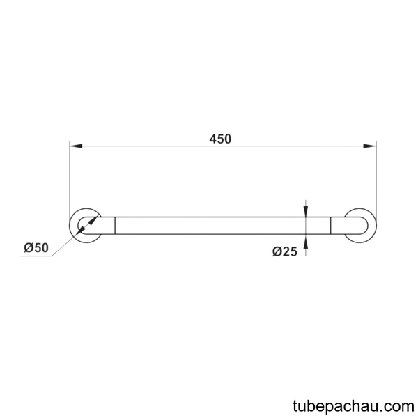 Tay Vịn Phòng Tắm 450mm Hafele 499.95.206