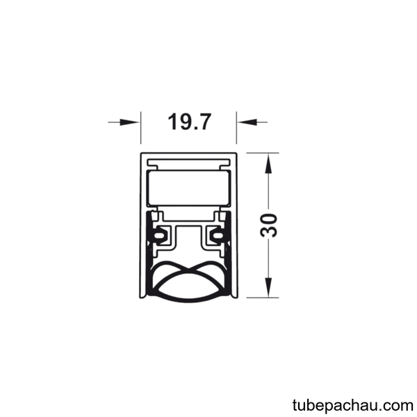 Thanh Chắn Bụi Tự Động 1130mm Hafele 950.05.915