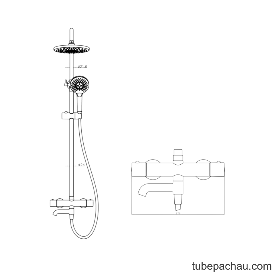 Thanh Sen Điều Nhiệt Hafele 495.60.106