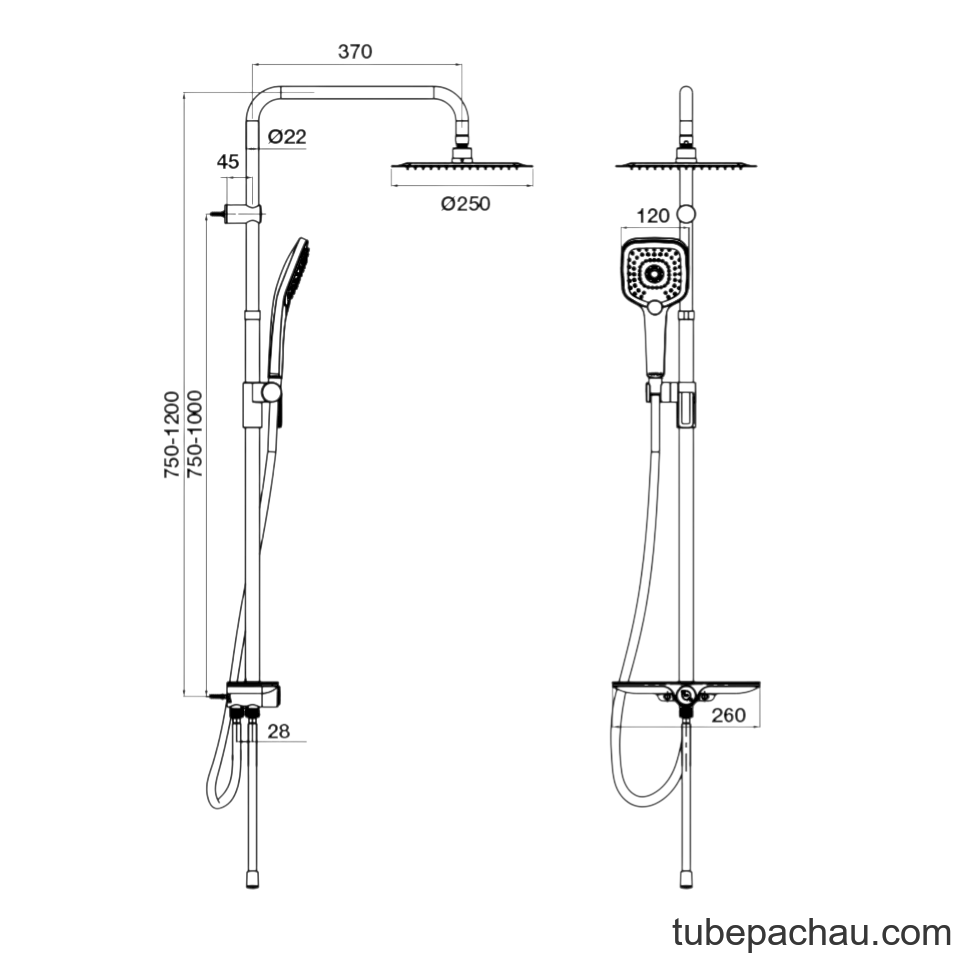 Thanh Sen Kết Hợp Kệ Intensity Hafele 589.23.155