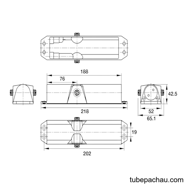 Thiết Bị Đóng Cửa Tự Động 80Kg EN2-4 Hafele 931.77.119