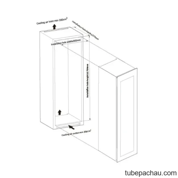 Tủ bảo quản rượu âm tủ Malloca MWC95BI