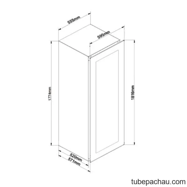 Tủ bảo quản rượu âm tủ Malloca MWC95BI