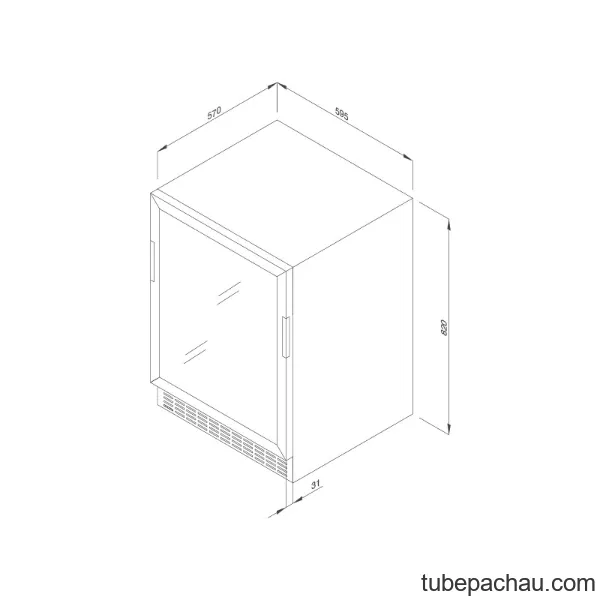 Tủ bảo quản rượu vang âm tủ/ Độc lập Malloca MWC46BG