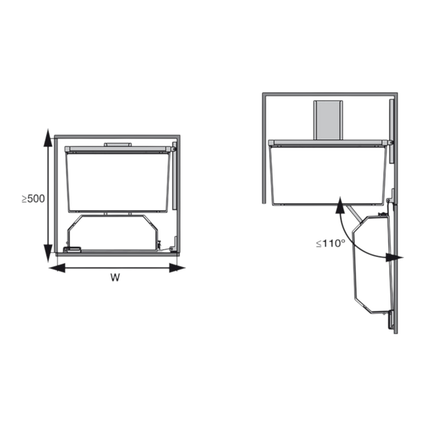 Tủ Đồ Khô 450mm Tandem Pantry Hafele 545.93.431