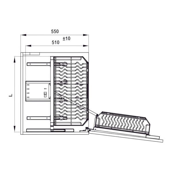 Tủ Đồ Khô Kara Swing 450mm Hafele 595.71.043
